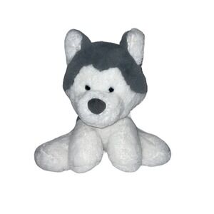 Spark‎ Create Imagine Husky Dog White Grey Super Soft Plush 12" Sitting Lovey